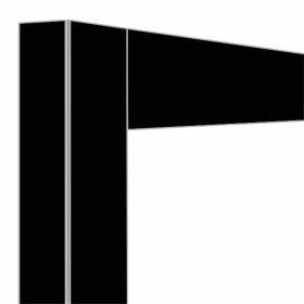 DIAMOND - Déco jonction 2x 216 L Noir mat 