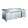 FURNOTEL - Déclassé - Table réfrigérée inox positive avec évaporateur ventilé 3 portes 339 L avec dosseret