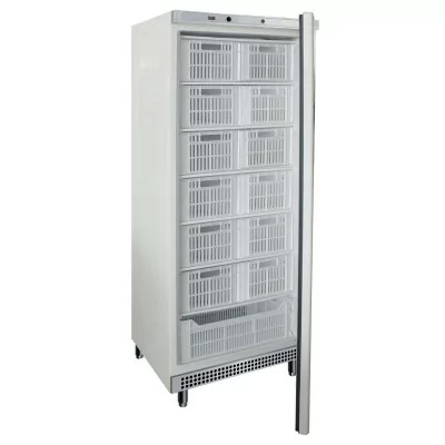 FURNOTEL - Déclassé - Armoire négative blanche avec paniers 520 L porte pleine