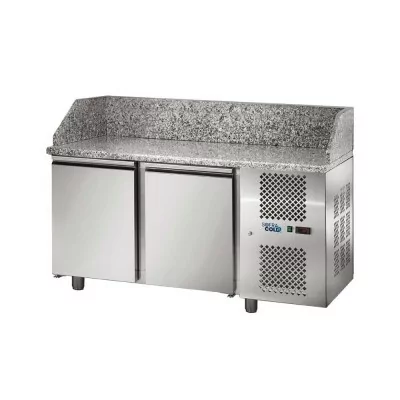 SOFRACOLD - Déclassé - Table à pizza GN 1/1 dessus granit P. 750 mm 2 portes 210 L