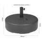 BOLERO - Pied de parasol en plastique noir 40 L