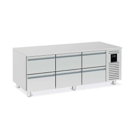 NOSEM - Déclassé - Soubassement réfrigéré positif avec 6 demi-tiroirs 150 L