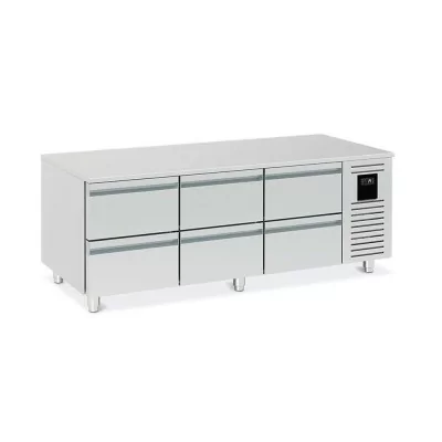 NOSEM - Déclassé - Soubassement réfrigéré positif avec 6 demi-tiroirs 150 L