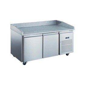 FURNOTEL - Déclassé - Table à pizza réfrigérée positive en inox avec évaporateur ventilé - 2 portes - 390 litres