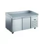 FURNOTEL - Déclassé - Table à pizza réfrigérée positive en inox avec évaporateur ventilé - 2 portes - 390 litres
