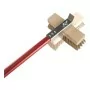 L2G - Brosse pour four à pizza, manche avec racloir brosse rotative