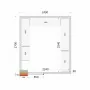 TEFCOLD - Chambre froide positive 2400 x 2700 x 2200 mm iso 80 mm porte 850 mm