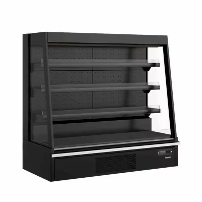 TEFCOLD - Vitrine réfrigérée pour supermarché noire basse sans porte 360 L