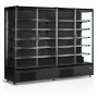 TEFCOLD - Vitrine murale noire 4 portes battantes 1529 L