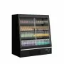 TEFCOLD - Vitrine réfrigérée pour supermarché noire 2 portes 360 L