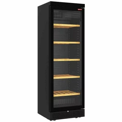 DIAMOND - Vitrine cave à vins ventilée 382 L - 5 niveaux - sans cadre - NOIRE
