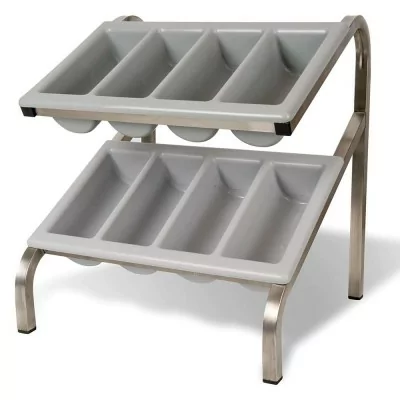 PUJADAS - Support de comptoir 2 niveaux GN 1/1 porte-couverts