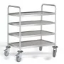 PUJADAS - Chariot de service inox 4 niveaux 800 x 500 mm