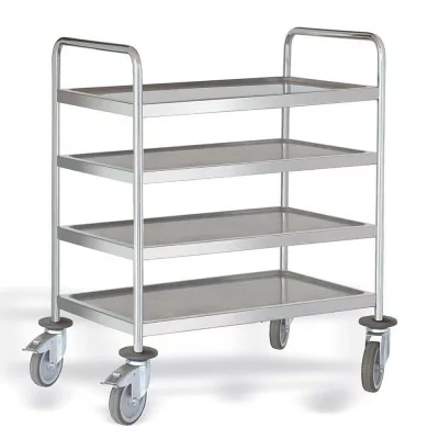 PUJADAS - Chariot de service inox 4 niveaux 900 x 500 mm