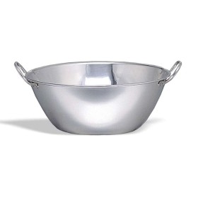 PUJADAS - Bol mélangeur à fond plat 60 cm inox 45 L