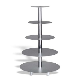 PUJADAS - Présentoir à gâteaux aluminium 5 niveaux 100 cm
