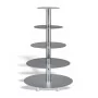 PUJADAS - Présentoir à gâteaux aluminium 5 niveaux 100 cm