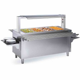DISTFORM - Îlot central bain-marie humide 4 GN 1/1