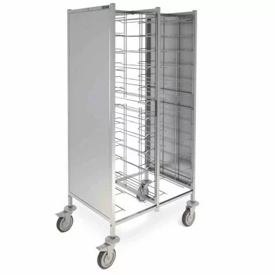 DISTFORM - Chariot à plateaux double fermé 970x650x1720 (12 + 12 paires de glissières)