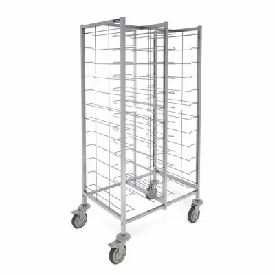 DISTFORM - Chariot à plateaux double ouvert 970x650x1720 (12 + 12 paires de glissières)