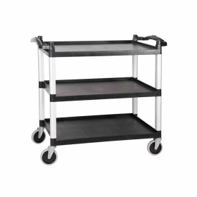 DISTFORM - Chariot de service aluminium et polypropylène 3 étagères 825x410x850