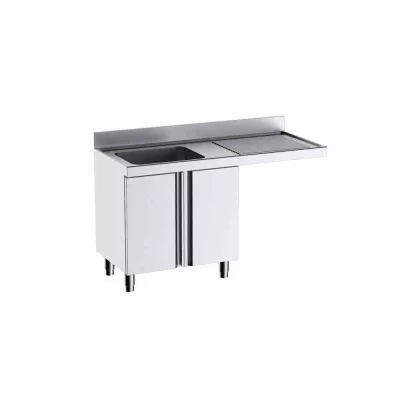 DISTFORM - Meuble à portes avec plonge L146541D 1400x600 espace pour lave-vaisselle