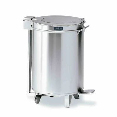 DISTFORM - Poubelle à 2 roulettes avec couvercle à pédale (capacité 50 L)