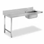 DISTFORM - Table murale entrée de prélavage bac à droite 700x750x850