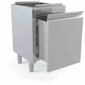 DISTFORM - Meuble trémie 500x700x850 rectangulaire pour déchets avec fixation pour sacs