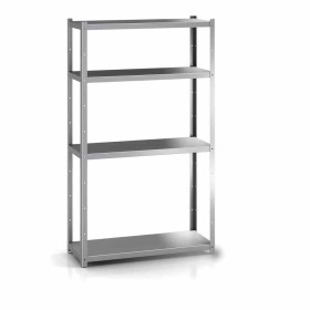 DISTFORM - Etagère inox 1,5 mm 800x500x2000 mm omégas de renfort 5 niveaux