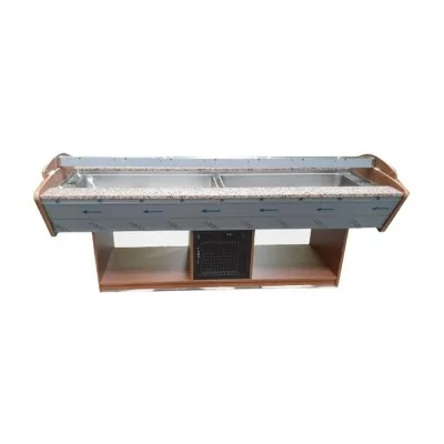 FURNOTEL - Déclassé - Buffet mixte central - 2 x 3 bacs GN1/1