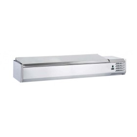 FURNOTEL - Déclassé - Vitrine positive couvercle inox pour 8 bacs GN 1/3 - 110 W