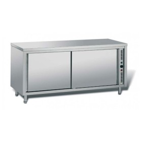 NOSEM - Occasion - Meuble central inox chauffant P. 700 mm L. 1400 mm - Simple face