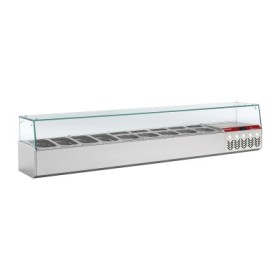 DIAMOND - Fin de série - Vitrine réfrigérée 7x GN 1/4 avec pare-haleine