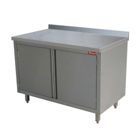 DIAMOND - Déclassé - Table armoire neutre portes battantes avec dosseret L. 800 mm