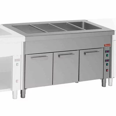 DIAMOND - Élément bain-marie sur armoire chauffante 3x GN1/1