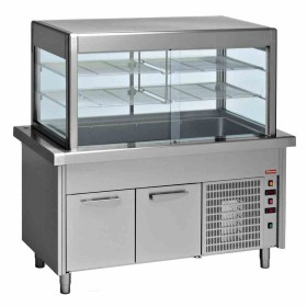 DIAMOND - Élément cuve/vitrine réfrigérée sur armoire réfrigérée 6x GN1/1