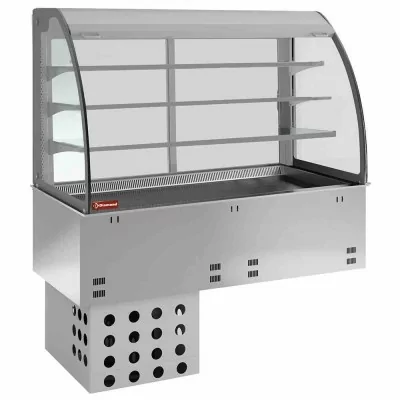 DIAMOND - Élément cuve/vitrine sur 3 niveaux ouverte (rideau), réfrigéré, ventilé, 4x GN1/1