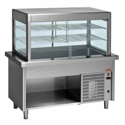 DIAMOND - Élément top/vitrine réfrigerée sur meuble ouvert 4x GN1/1
