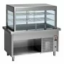 DIAMOND - Élément top/vitrine réfrigerée sur meuble ouvert 4x GN1/1