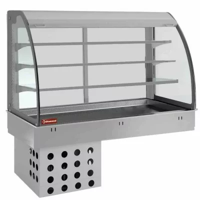 DIAMOND - Élément top/vitrine sur 3 niveaux ouverte (rideau), réfrigéré, ventilé, 4x GN1/1