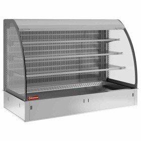 DIAMOND - Mural avec top/vitrine 3 niveaux ouverte (rideau), réfrigéré, ventilé, 5x GN1/1 (sans unité)