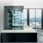 DIAMOND - Mural avec top/vitrine carrée 3 niveaux ouverte (rideau), réfrigéré, ventilé, 4x GN1/1