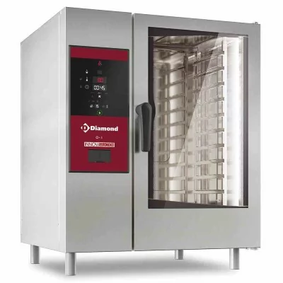 DIAMOND - Four électrique vapeur directe et convection 10 x GN 1/1 + Cleaning