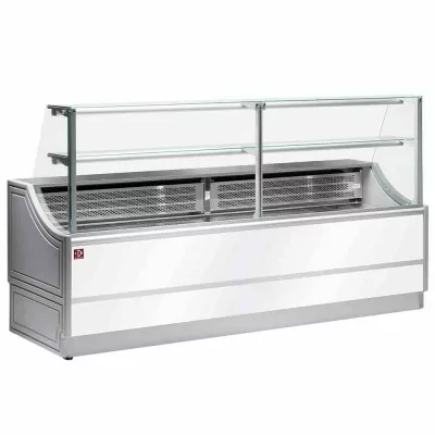 DIAMOND - Comptoir neutre, sans réserve - GRIS/BLANC L. 1500 mm