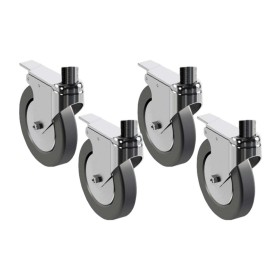DIAMOND - Kit de 4 roues, 2 avec freins pour support fours à pizzas