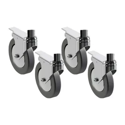 DIAMOND - Kit de 4 roues, 2 avec freins pour support fours à pizzas