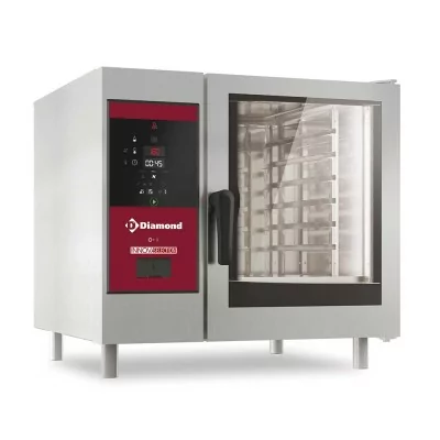 DIAMOND - Four électrique vapeur directe et convection 6 x GN 1/1 + Cleaning