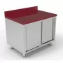 COMBISTEEL - Table de découpe avec portes coulissantes L. 1200 mm P. 700 mm
