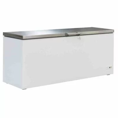 COMBISTEEL - Congélateur bahut couvercle inox 635 L